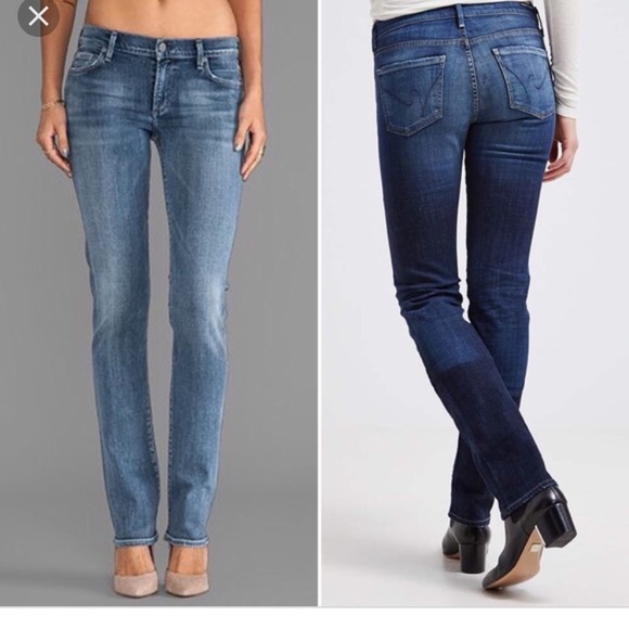 low waisted straight leg jeans